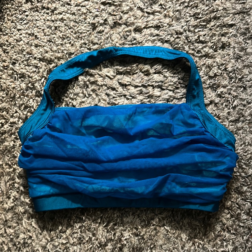 Blue Mesh sports bra